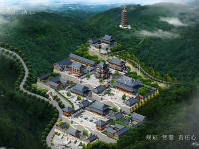 庐江龙王寺古建规划设计布局图